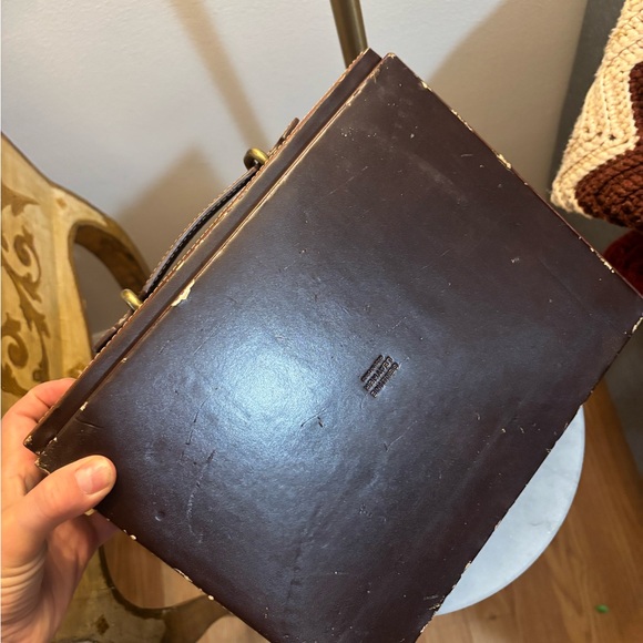 FOSSIL 10 Piece Watch Box Leather Brown w/ Storage Pull Out Drawer - Picture 7 of 9